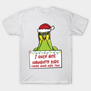 Only Bite Naughty Kids Male Green Budgie T-Shirt